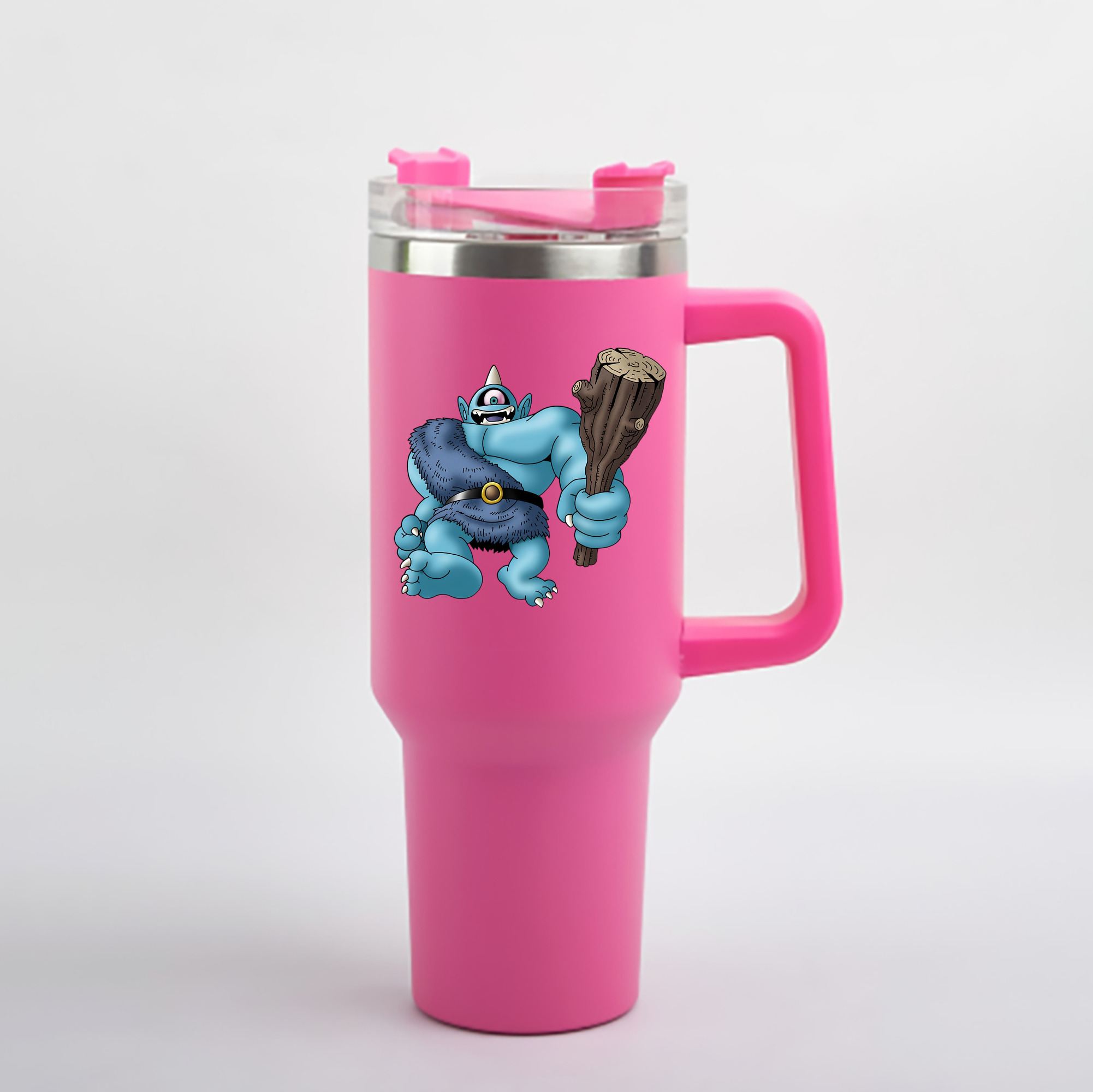 （画像用） ドラゴンクエスト Doragon Kuesuto Dragon Quest 1200mL車用タンブラー - クリスタルステッカー（プラスチックストロー付き）